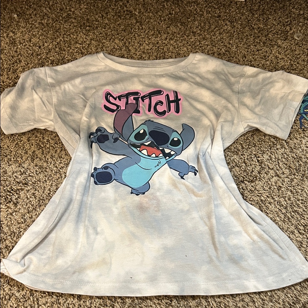 Stitch Kids T-Shirt - White and Blue